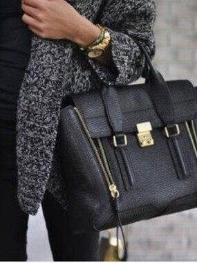 PHILIP LIM 3.1 - BOVIN LEATHER SATCHEL - MEDIUM - CITY BAG